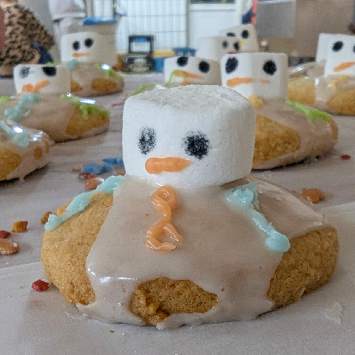 Schneemann-Plätzchen