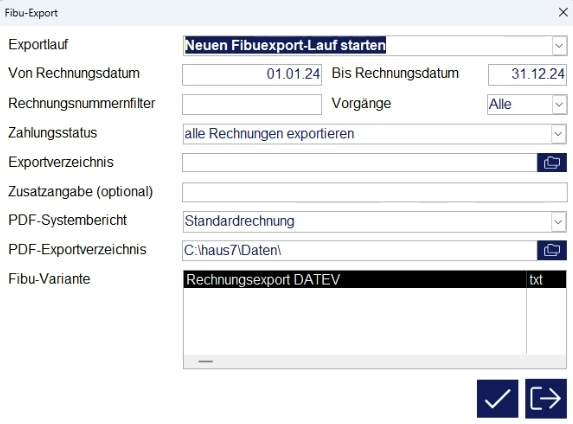 Fibu-Export nach DATEV